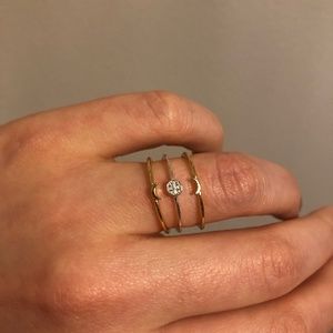 Triple Moon Stacking Rings